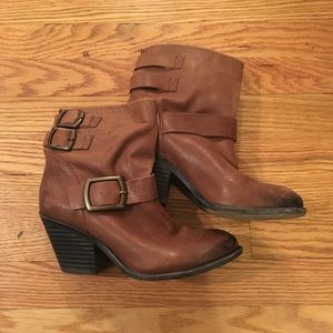 Lucky Brand Tommie Booties Brown Size 8.5